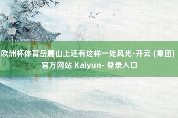 欧洲杯体育岳麓山上还有这样一处风光-开云 (集团) 官方网站 Kaiyun- 登录入口