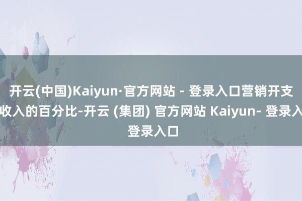开云(中国)Kaiyun·官方网站 - 登录入口营销开支占收入的百分比-开云 (集团) 官方网站 Kaiyun- 登录入口