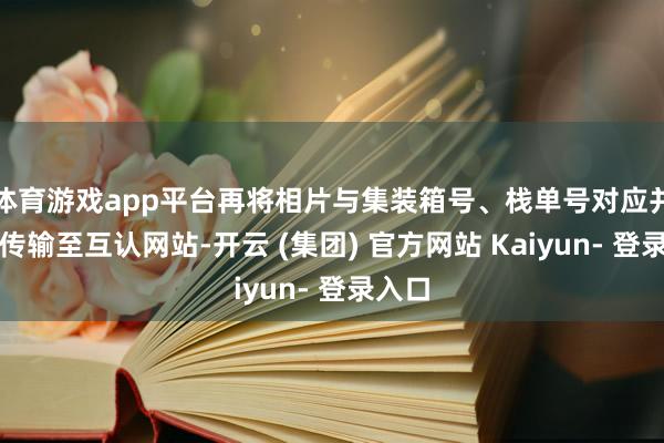 体育游戏app平台再将相片与集装箱号、栈单号对应并平直传输至互认网站-开云 (集团) 官方网站 Kaiyun- 登录入口