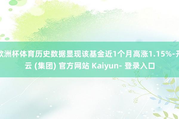 欧洲杯体育历史数据显现该基金近1个月高涨1.15%-开云 (集团) 官方网站 Kaiyun- 登录入口