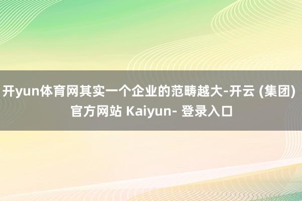 开yun体育网其实一个企业的范畴越大-开云 (集团) 官方网站 Kaiyun- 登录入口